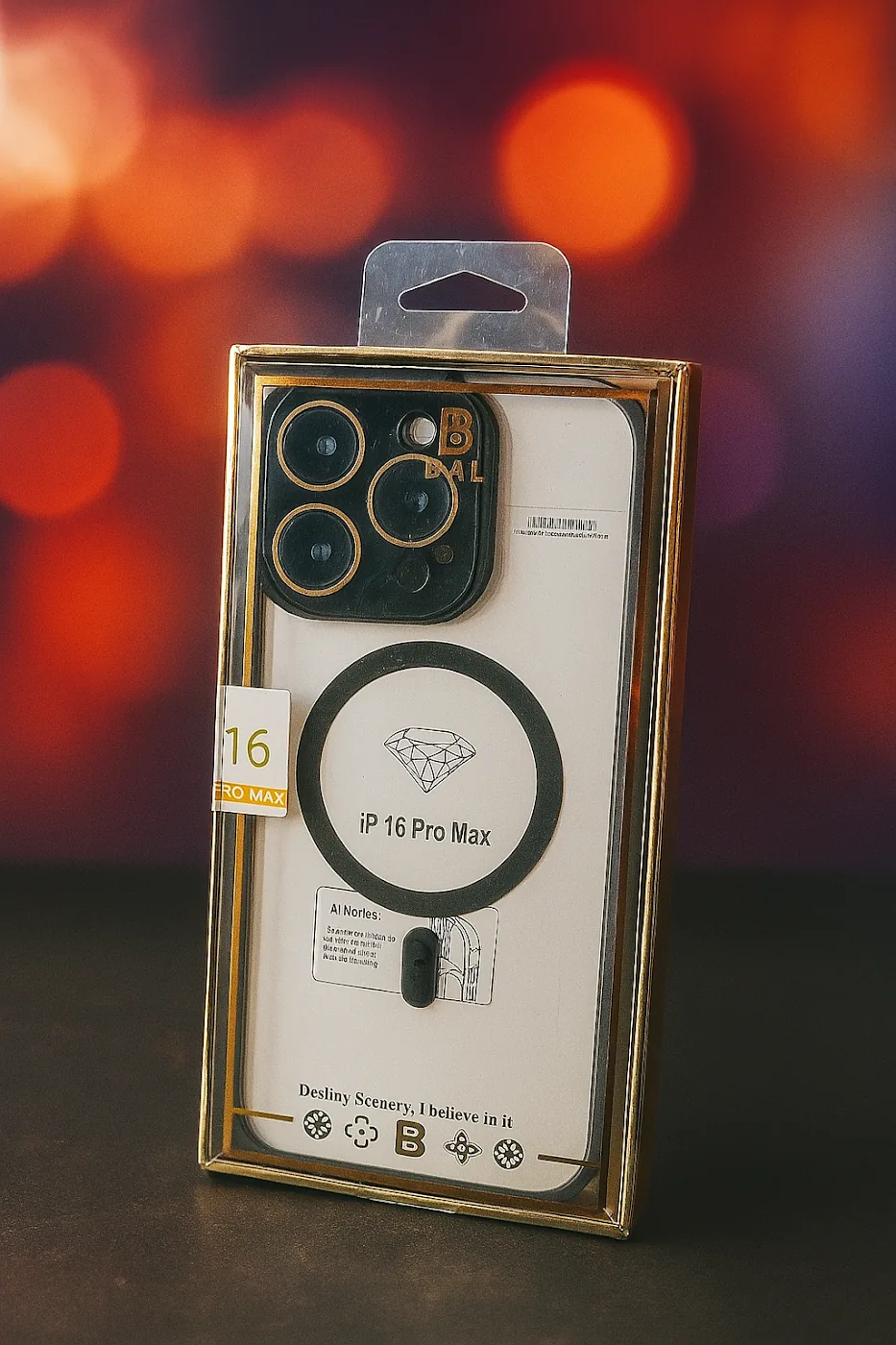 Capa premium para iPhone exposta na loja